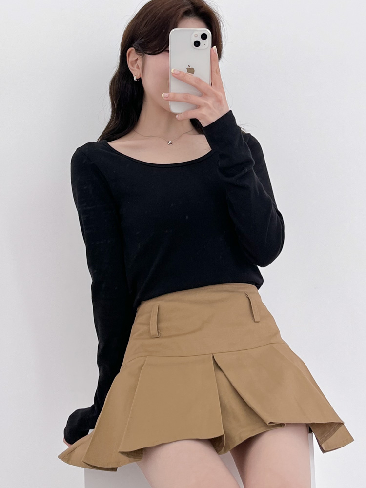 [20%할인/BEST/국내제작] 데일리 쫀쫀 라운드 기모 티셔츠 이너티 10color 상세 이미지 24