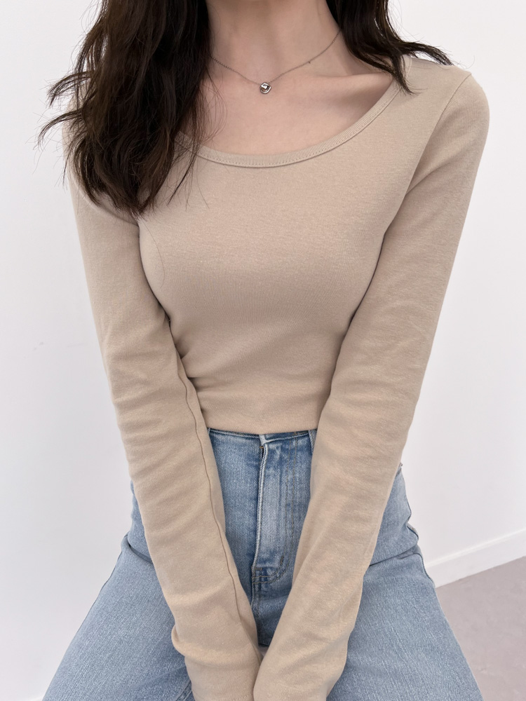[20%할인/BEST/국내제작] 데일리 쫀쫀 라운드 기모 티셔츠 이너티 10color 상세 이미지 59