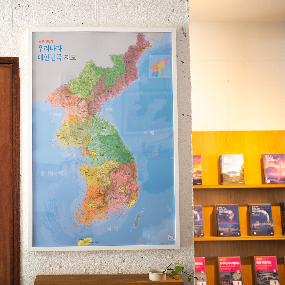 대한민국전도 우리나라 한반도 지도 610 910 이케아액자 호환 한국지도 전국 북한 - 상세 이미지 2