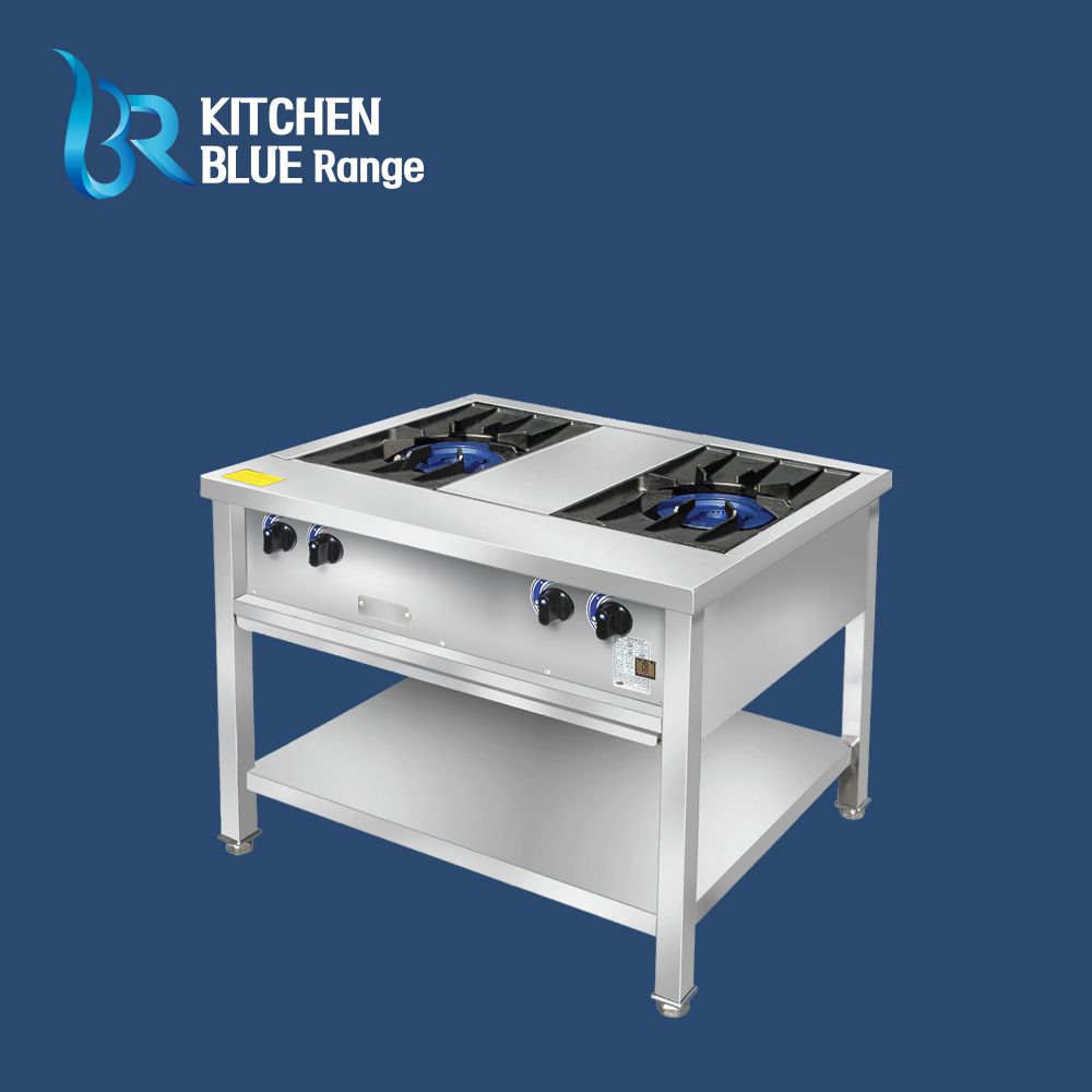 키친블루 자동점화간택기 간데기 식당용가스렌지 2구렌지 900 LPG