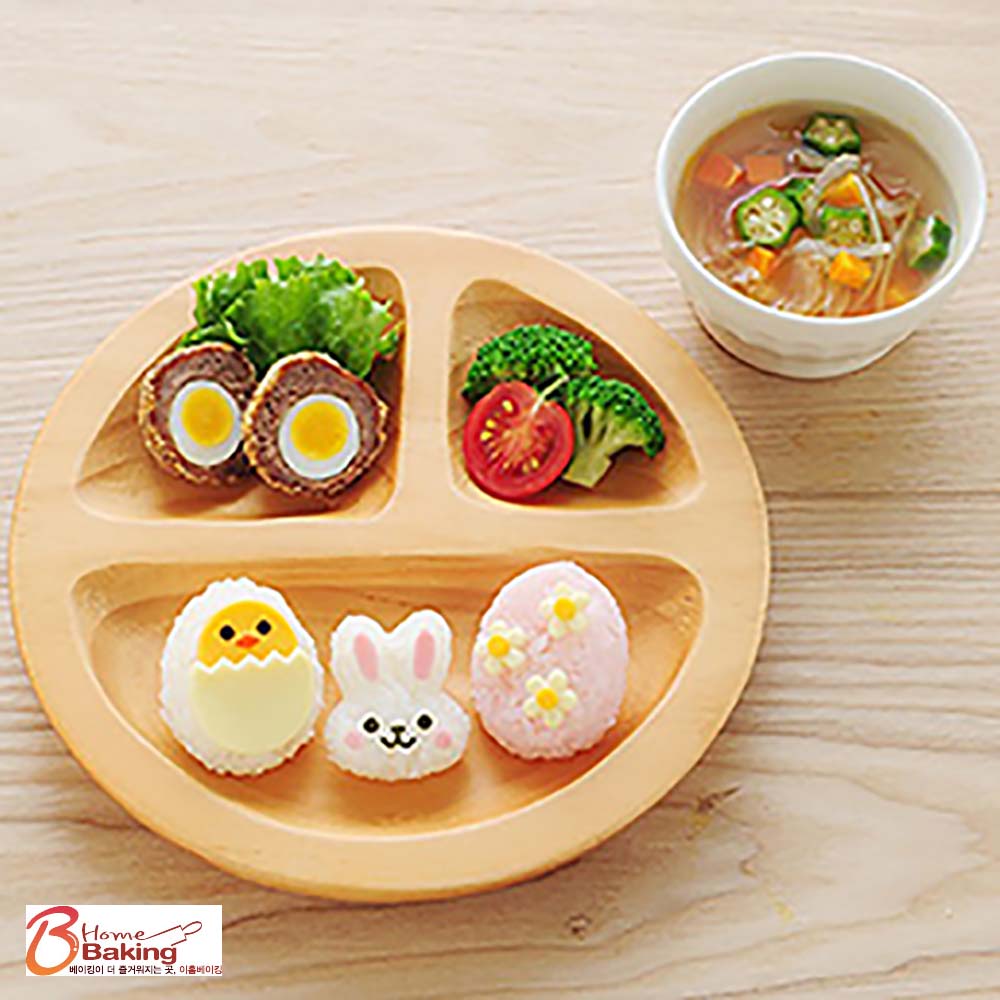 미니주먹밥틀펀치세트(토끼&병아리) 도시락 모양틀 어린이 소풍 아침밥 음식 주먹밥 아기밥