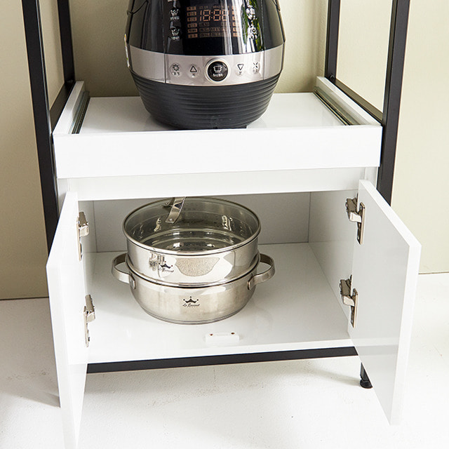밥솥 렌지대 수납장 밥솥 레일 선반 밥통 에어프라이어 다이