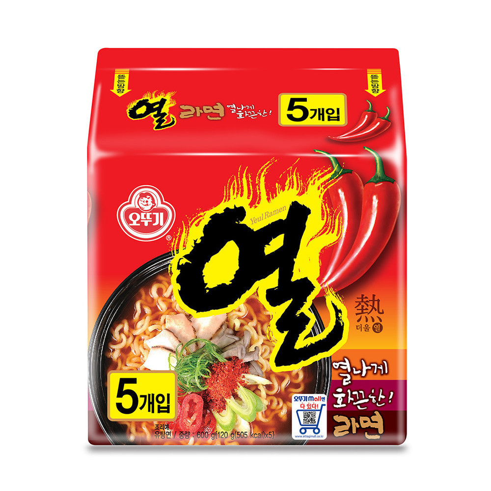 오뚜기 열라면 120g, 5개
