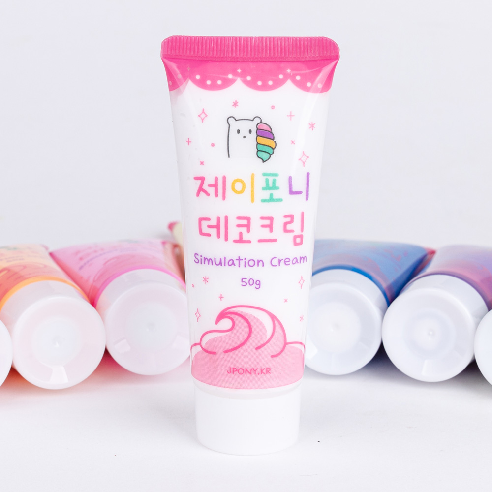 데코덴 생크림본드 폰케이스 탑꾸 탑로더 꾸미기 재료 데코크림 화이트 - 상품 이미지
