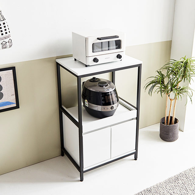 밥솥 렌지대 수납장 밥솥 레일 선반 밥통 에어프라이어 다이