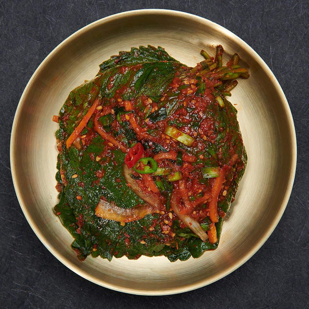 김권태 김치 옥과 맛있는 전라도 깻잎김치 1kg 국내산 100% 재료 - 메인 이미지