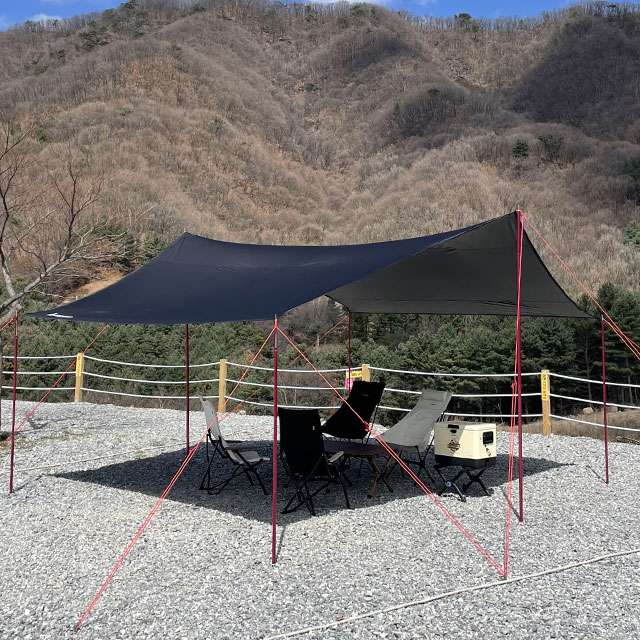 아베나키 멀티펑션 암막 블랙코팅 타프 L (내수압 10000mm) - 상세 이미지 3