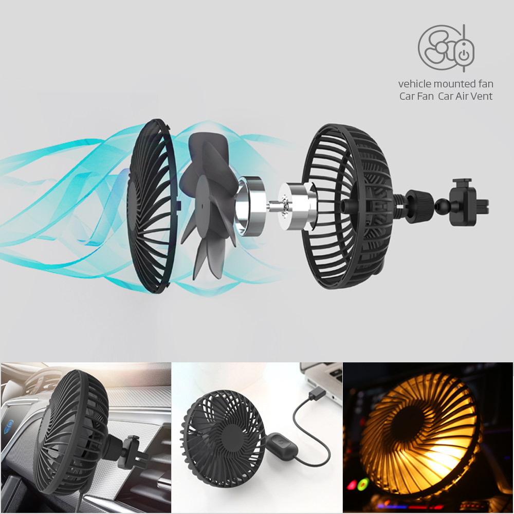 LED 무드등 차량용 송풍구 선풍기 써큘레이터 이미지 8