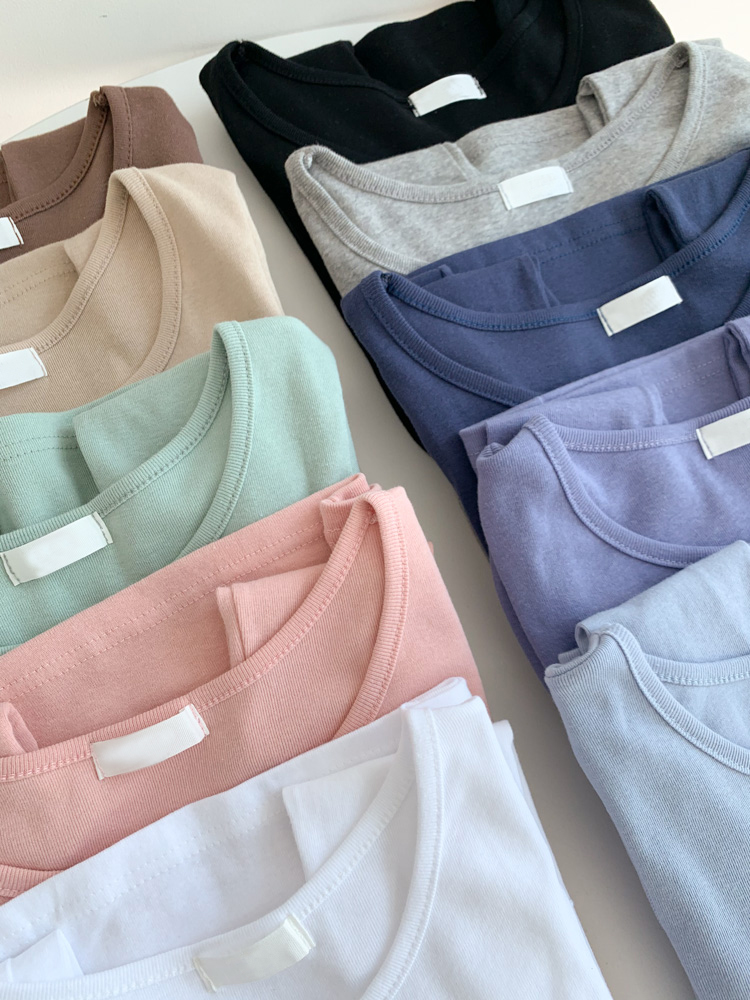 [20%할인/BEST/국내제작] 데일리 쫀쫀 라운드 기모 티셔츠 이너티 10color 상세 이미지 3