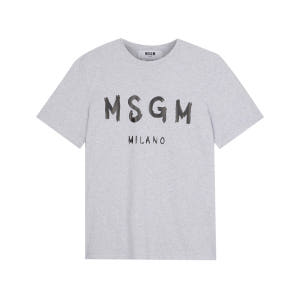MSGM 반팔 티셔츠 2000MM510 200005 94 브러쉬 로고 착용 후기 | 사이즈/핏 총정리 - 상품 이미지 1
