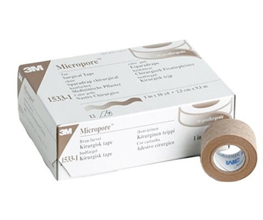 3M MICROPORE 1533-1 종이반창고 12개입 살색 - 상품 이미지