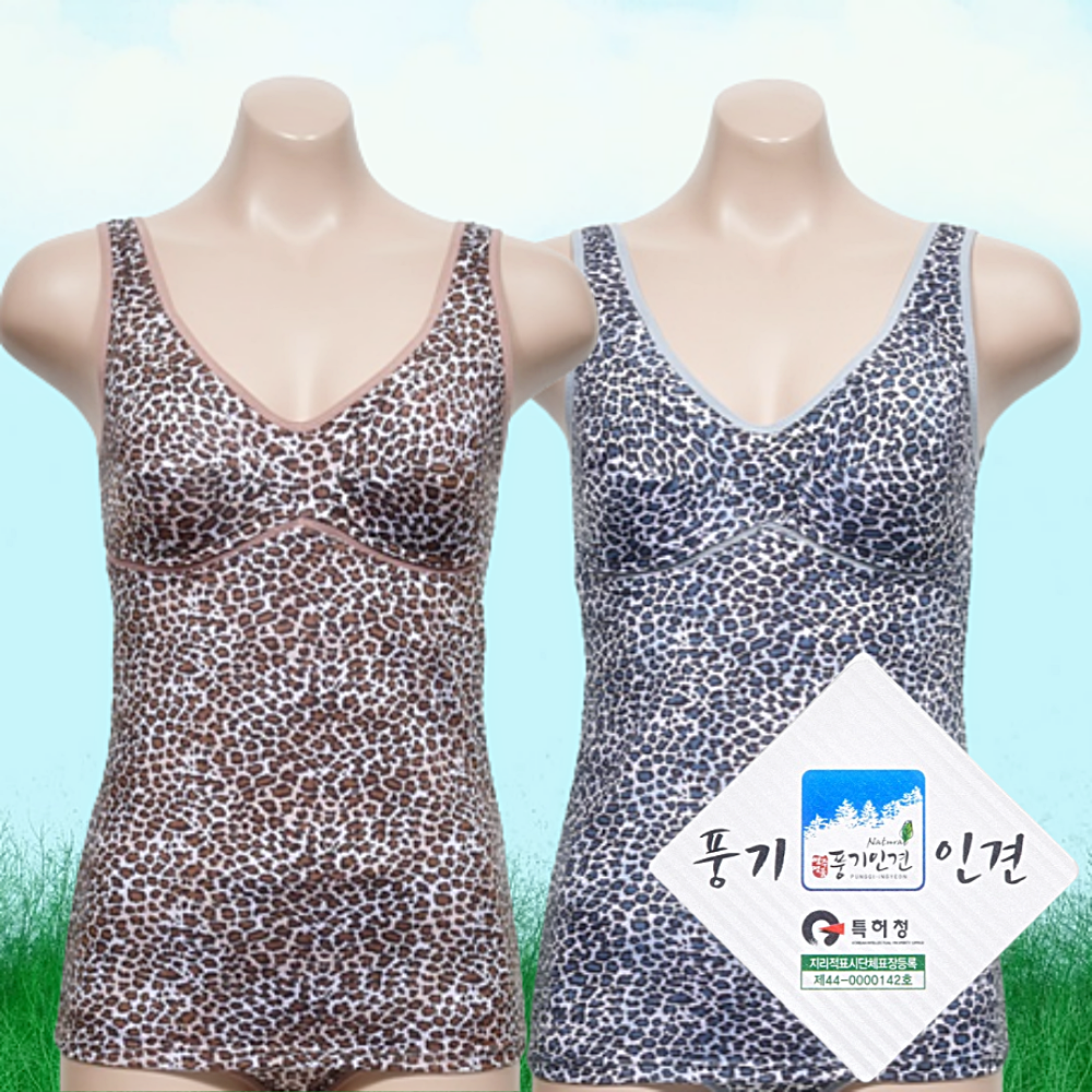 풍기인견브라탑 국내생산 시원한 냉장고 쿨 노브라 빅사이즈캡나시 브라패드캐미솔 메리야스 - 메인 이미지