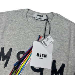 MSGM 반팔 티셔츠 2000MM510 200005 94 브러쉬 로고 착용 후기 | 사이즈/핏 총정리 - 상품 이미지 4