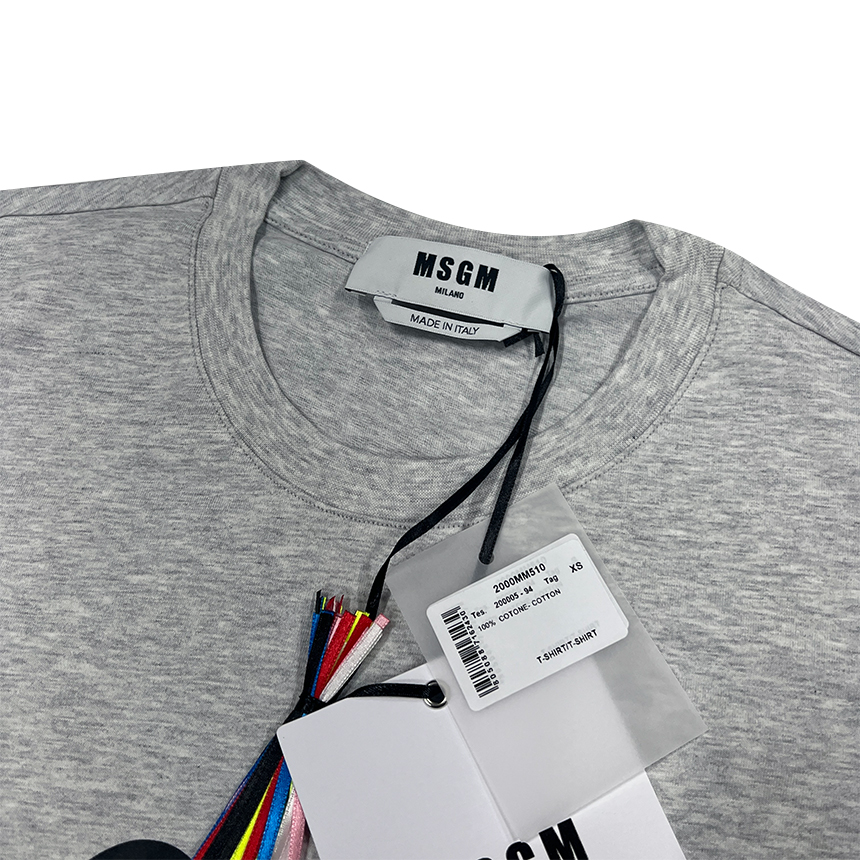 MSGM 반팔 티셔츠 2000MM510 200005 94 브러쉬 로고 이미지 3