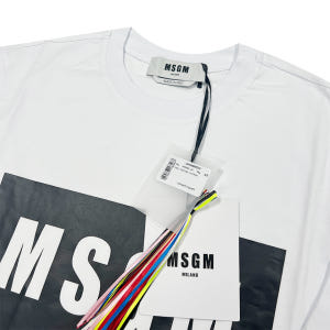 MSGM 반팔 티셔츠 2000MM520 200002 01 박스 로고 착용 후기 | 사이즈/핏 총정리 - 상품 이미지 4