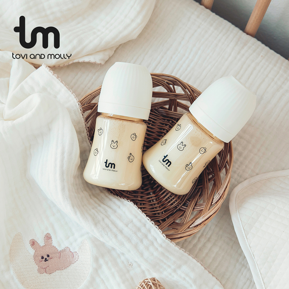 토비앤몰리 X 돗투돗 PPSU 아기 배앓이 방지 젖병 (젖꼭지 포함) 280ml, 돗바니 화이트, 1개 - 상세 이미지 4