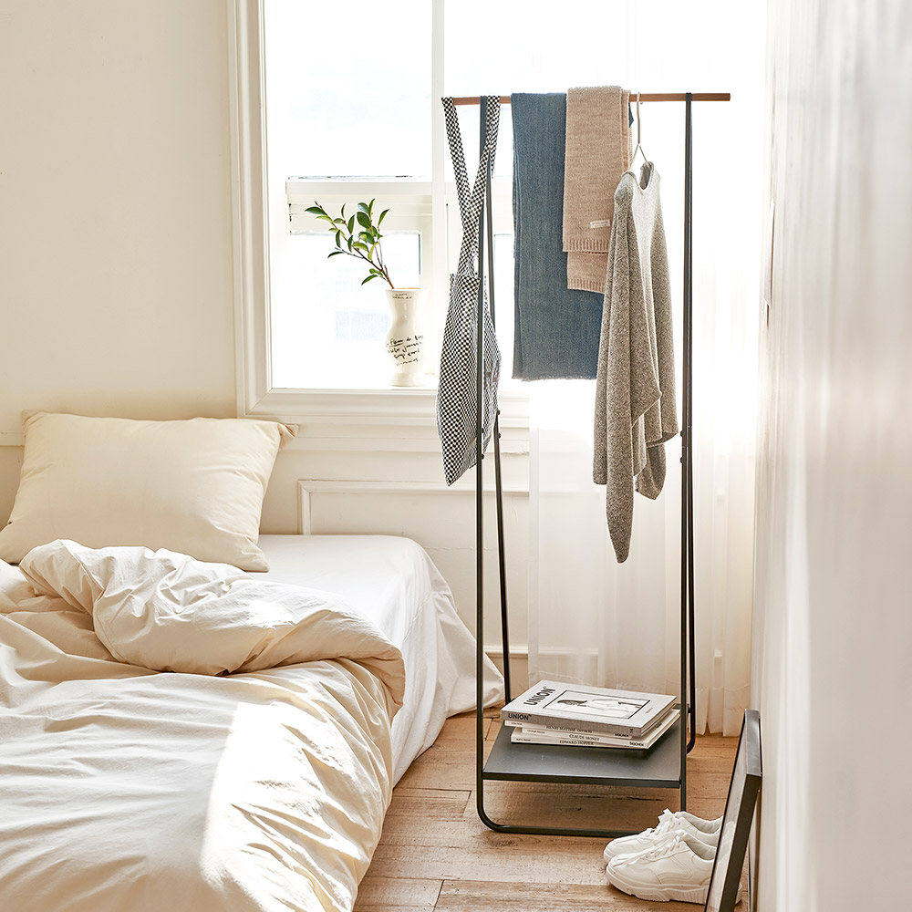 룸앤홈 철제 옷걸이 노르딕 스탠드 선반 행거