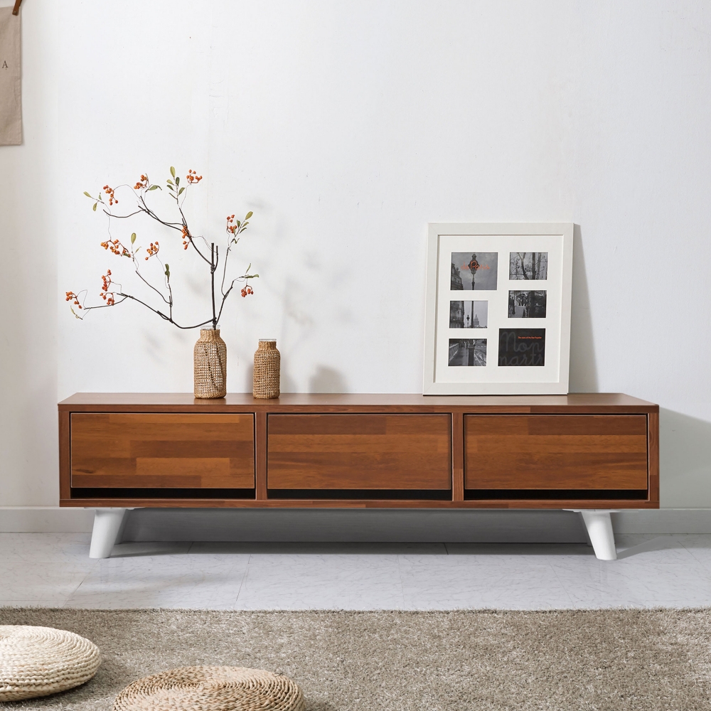 퍼플뉴 미니 원룸 폭좁은 티비다이 거실장 1000 2서랍