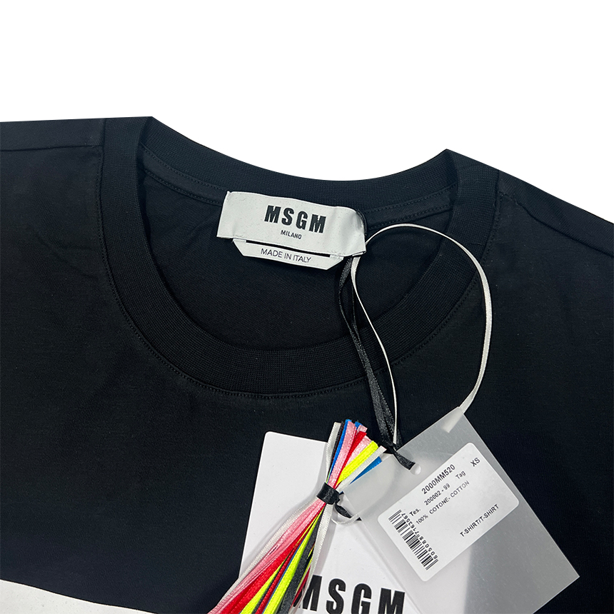 MSGM 반팔 티셔츠 2000MM520 200002 99 박스 로고 이미지 3