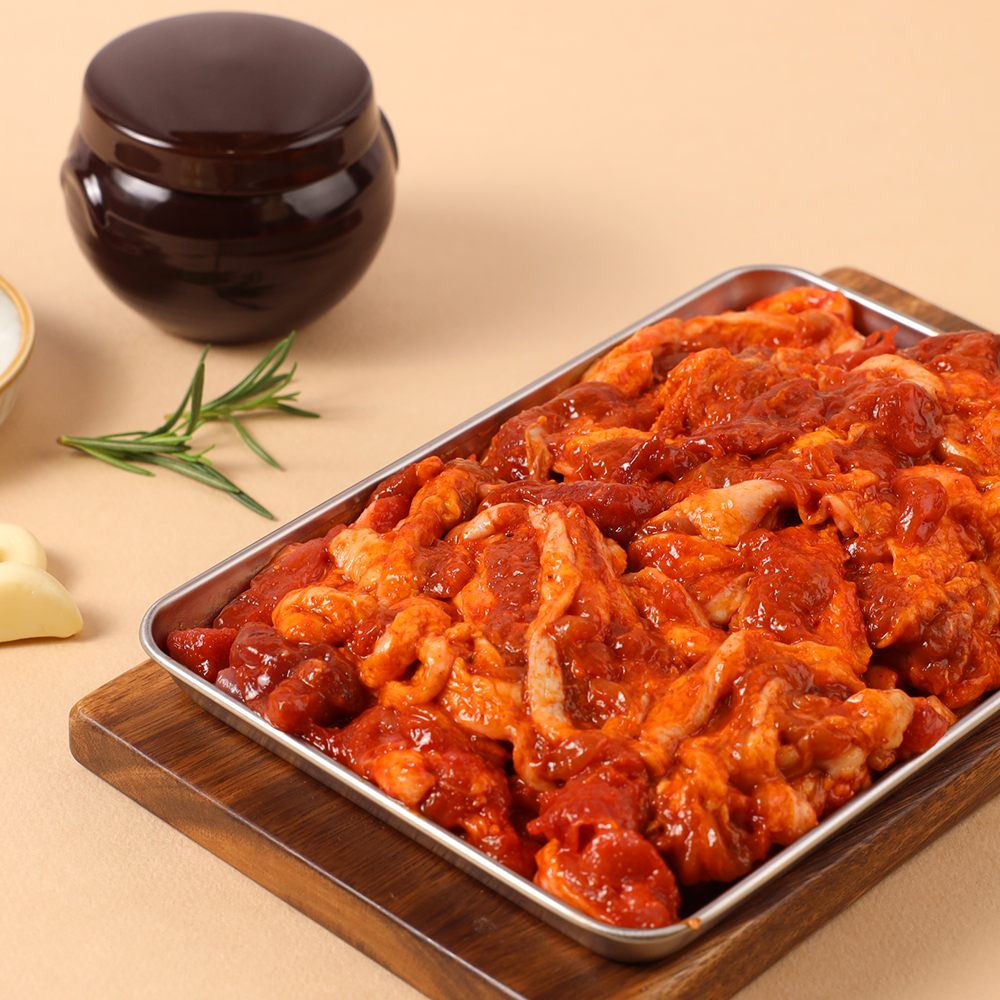 더오담 고추장양념 오리불고기 200g 6팩 무항생제 오리주물럭 오리고기 - 상품 이미지