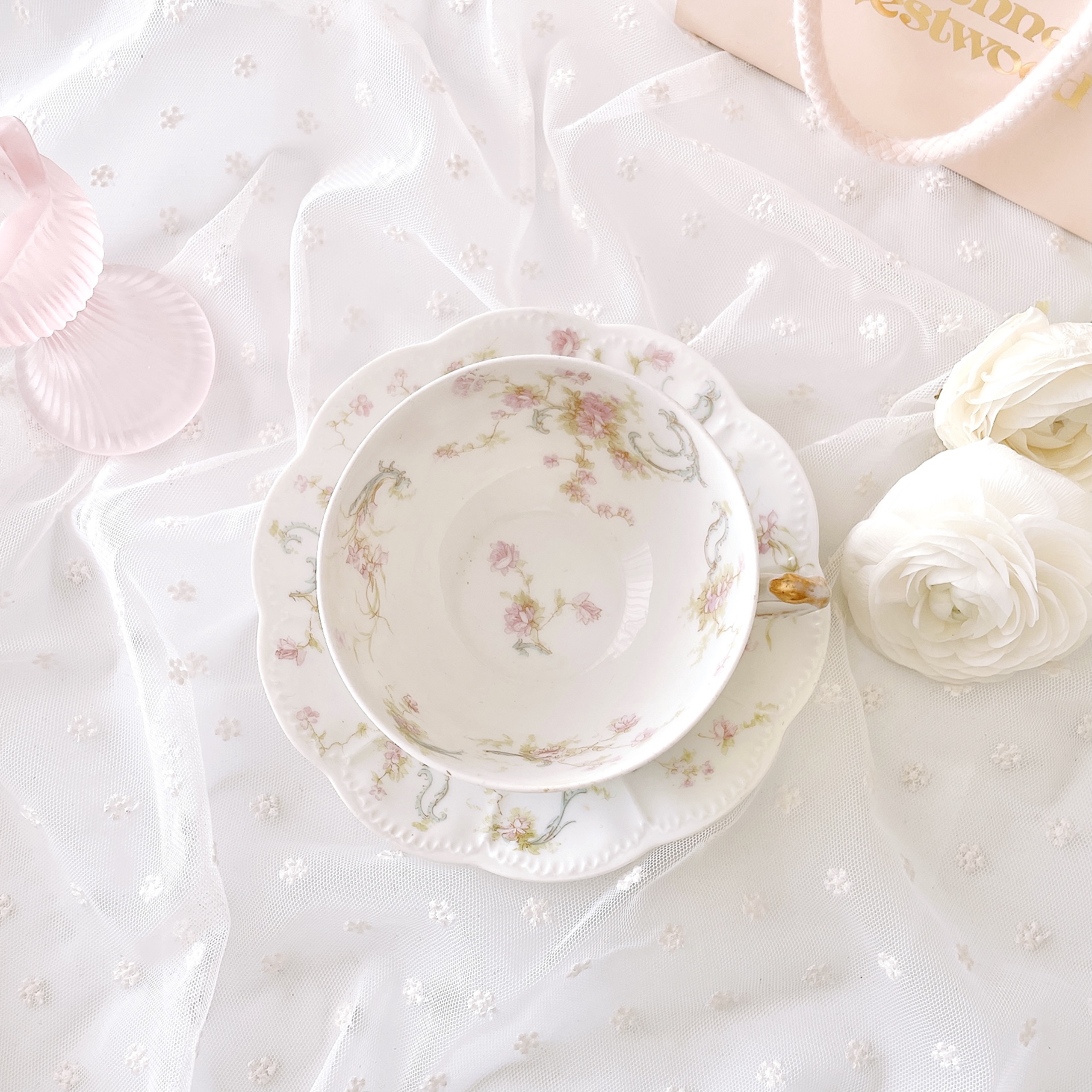 하빌랜드 프린세스 빈티지 커피잔 세트 예쁜 홈카페 명품 찻잔세트