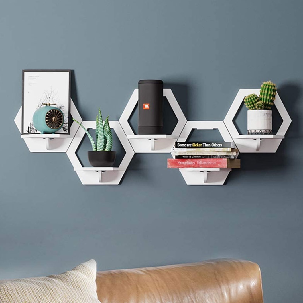 셋톱 박스 선반 셋탑 붙이는 벽선반 공유기선반 화분 부착식 얇은 행잉 라운드 홈카페 양념 - 상세 이미지 3