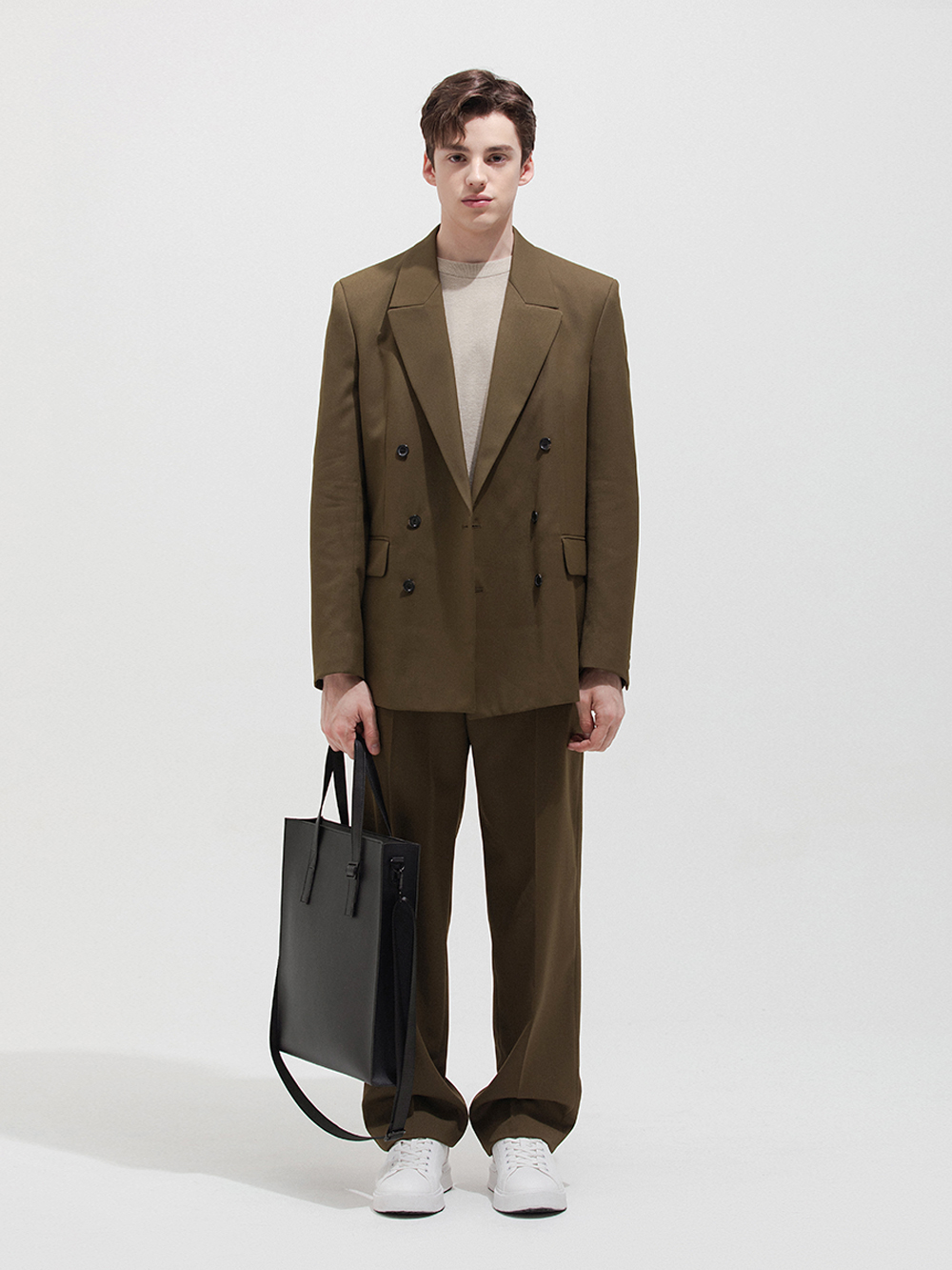 퀄팩 에센셜 레더 토트백 360 / 남자 크로스백 서류가방 출근가방