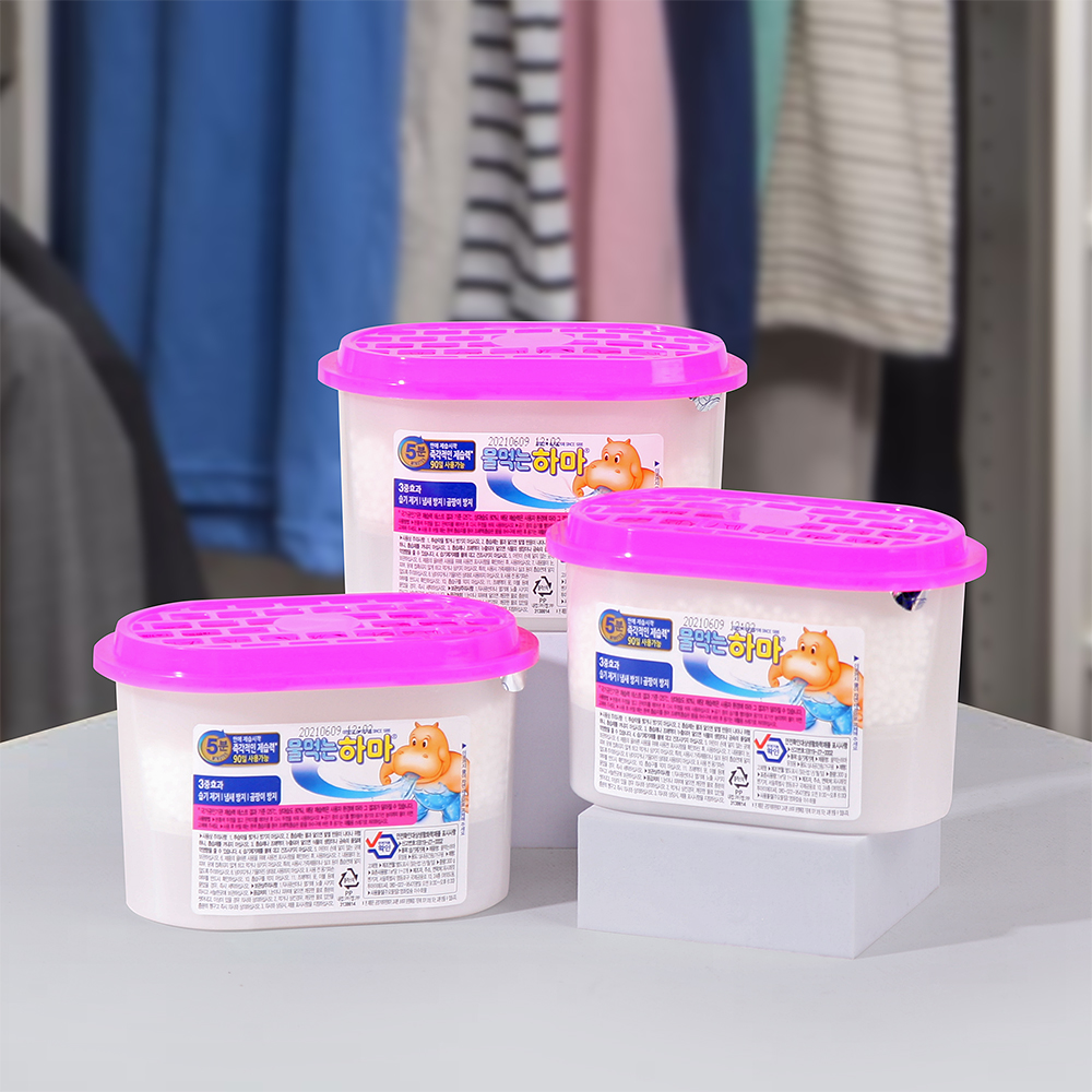 물먹는 하마 옷장용 3P+참숯 3P 습기 제거제 제습제