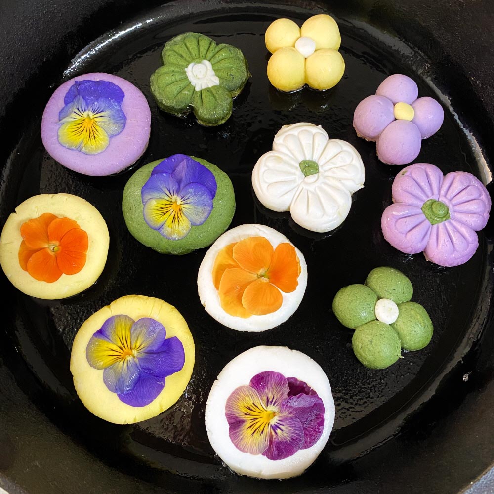 싸리재 [ 화전 반죽 100g 4봉 ] 호떡 경단 와플 떡 만들기키트 체험 삼짇날 국화전 - 상세 이미지 4