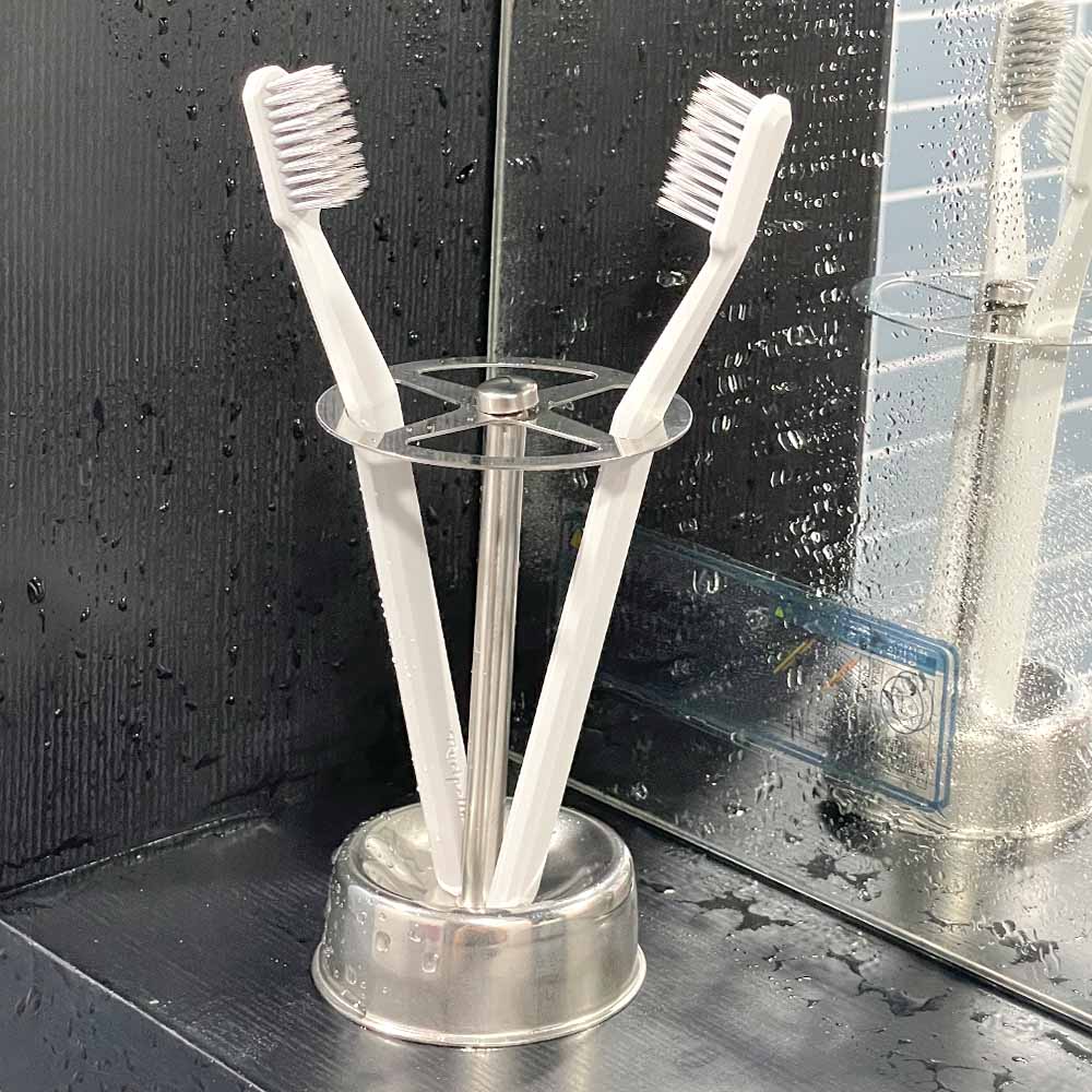스텐 4구 칫솔꽂이 치솔 거치대 보관함
