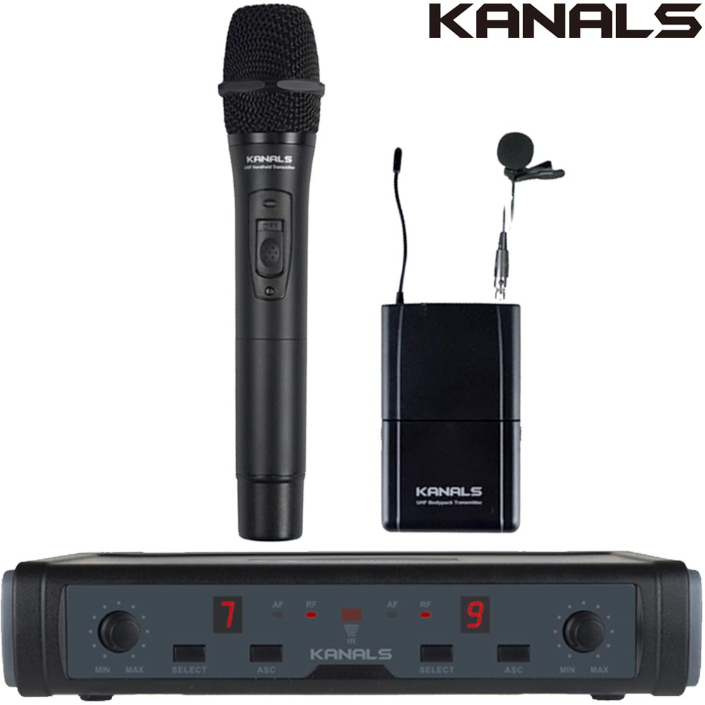 카날스 무선마이크 BK-7200N 강의용 공연용 교회 2채널 무선마이크