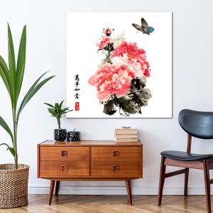 목단꽃 풍수 인테리어 거실 그림 액자 가게오픈선물 목단꽃1소형 솔직 후기 | 실제 배치 사진 포함 - 상품 이미지 3