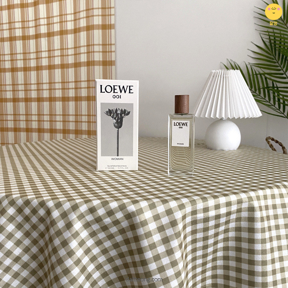 달떵 빈티지 감성 체크 식탁 테이블보 식탁보 2인 4인 원탁 식당 카페 덮개천 커버 캠핑