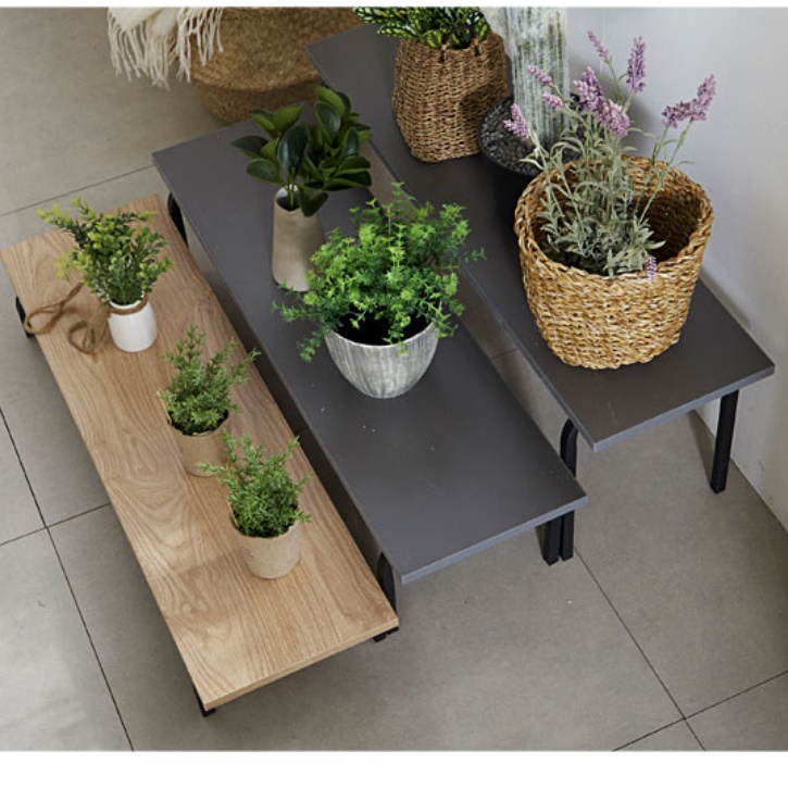 화분 테이블 좁고 긴 테이블 소파 틈새 선반 장식 테이블
