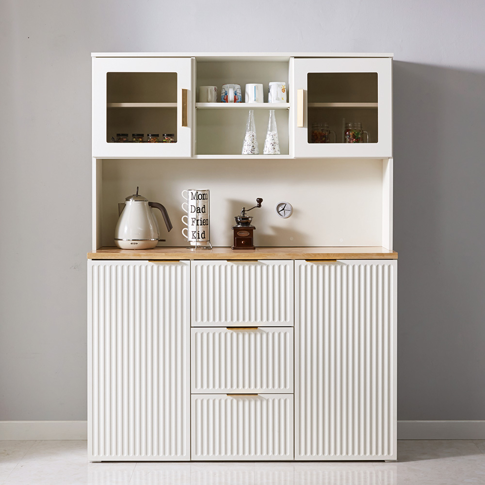 스코나 나이츠 1200 홈카페 유리 주방수납장 세트 렌지대 냉장고장 부엌 틈새장 펜트리장