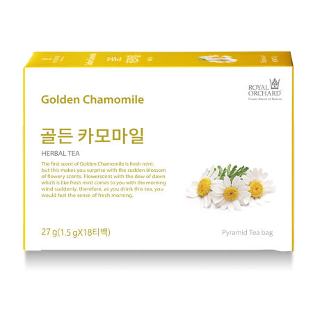 로얄오차드 캐모마일티 허브티 삼각티백 박하 블렌딩 고급차 골든카모마일 18티백
