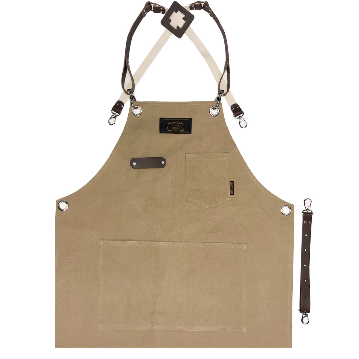 로져 피넛 칸데오레더 공방 미용실 카페 미용사 바리스타 앞치마 가죽 앞치마