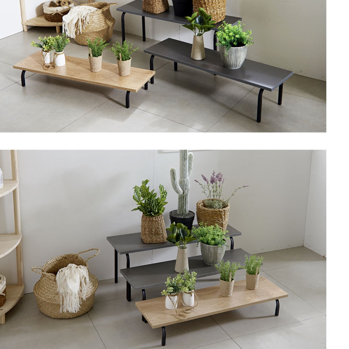 화분 테이블 좁고긴테이블 장식 테이블 소파 틈새 선반