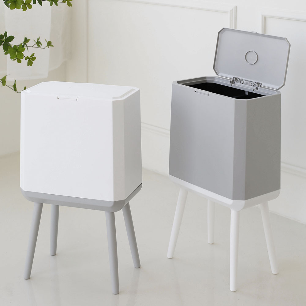 스탠드 원터치 인테리어 휴지통 다용도 예쁜 냄새안나는 위생 밀폐 분리형 쓰레기통 분리수거