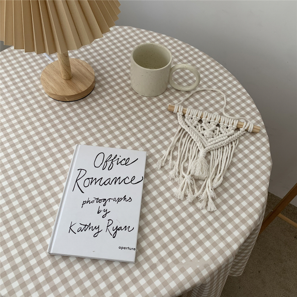 벨벳 빈티지 체크 테이블보 감성 식탁보 책상 돌상 화장대 협탁 원형 사각 홈캠핑 테이블천