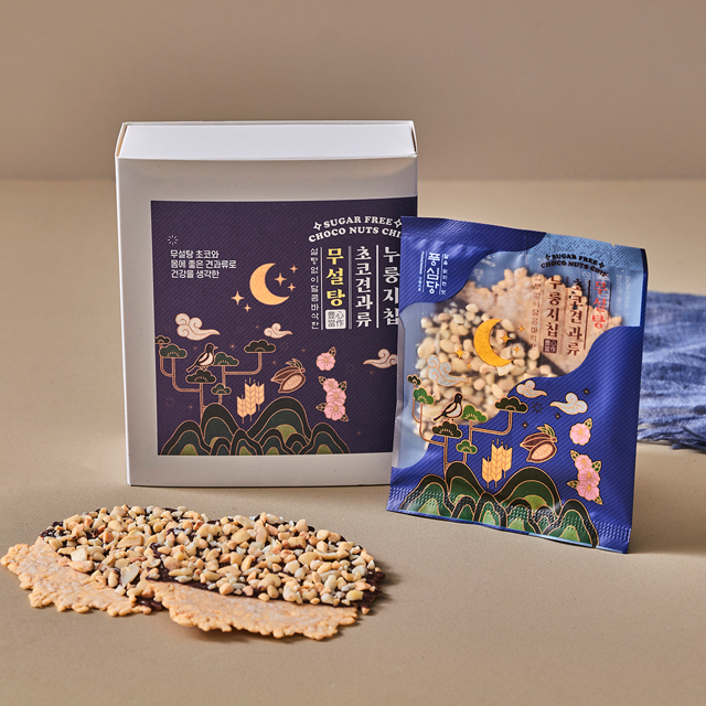 풍심당 호롱칩 무설탕 초코 견과류 누룽지칩 (12gx6개)