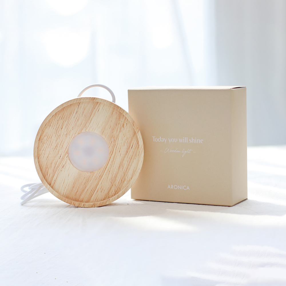 아로니카 USB 조명 우드코스터