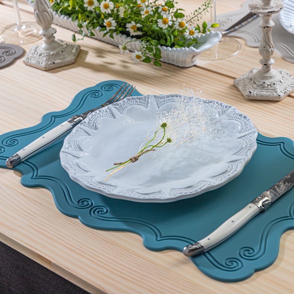 VBC까사 실리콘 식탁매트(직사각) 바로크