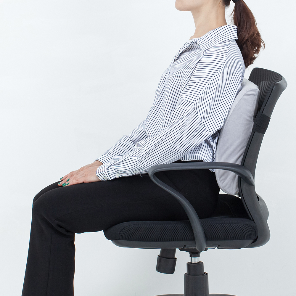 바른자세 라텍스 등받이쿠션 의자등받이 사무실 허리쿠션 받침대