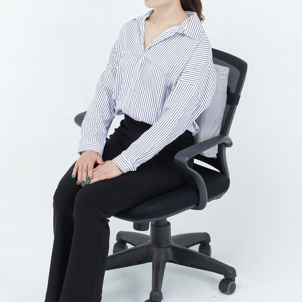 바른자세 라텍스 등받이쿠션 의자등받이 사무실 허리쿠션 받침대 - 상세 이미지 2