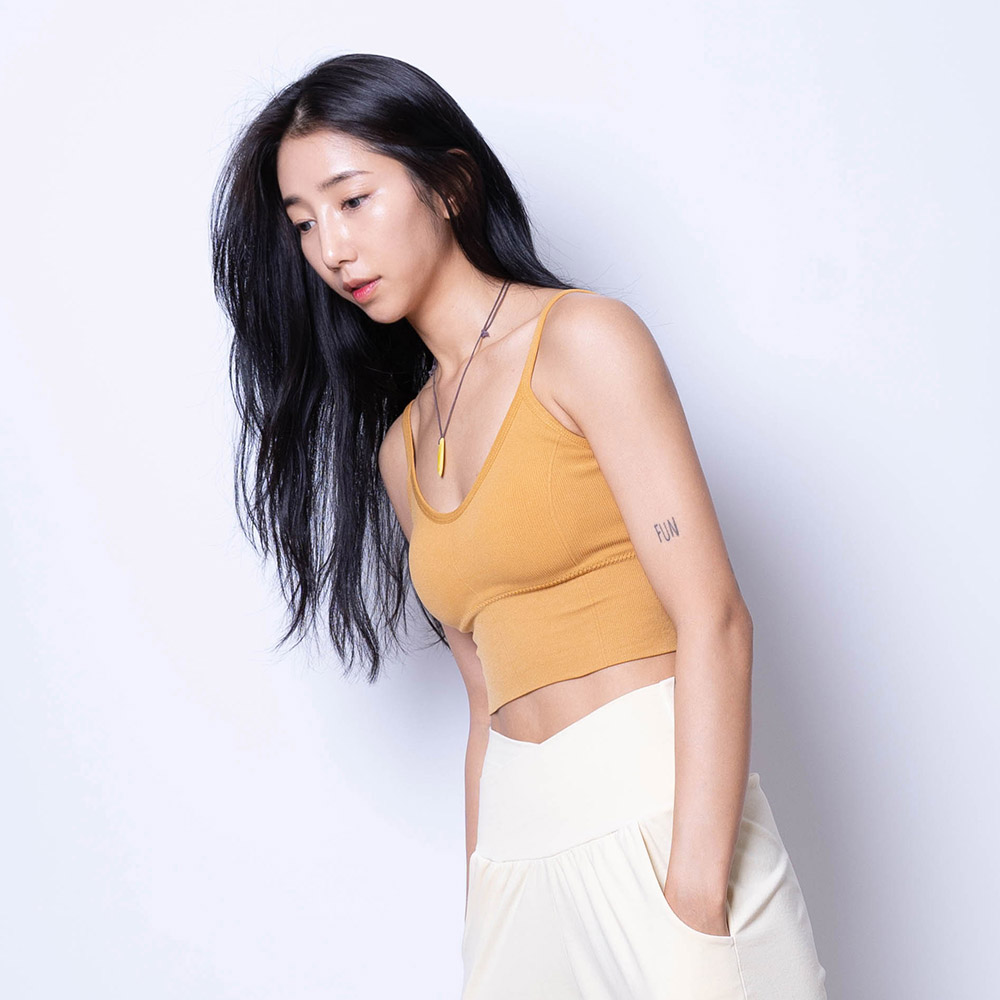 유주얼 노와이어 요가 브라탑 나시 편한 브라렛 요가탑 - 상세 이미지 4