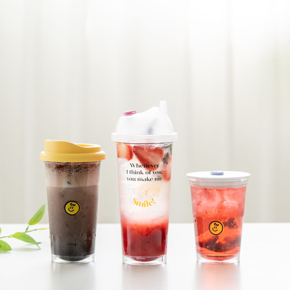 데일리 스마일 리유저블 내열 컵 에스텐 톨355ml 반투명화이트 - 상세 이미지 2