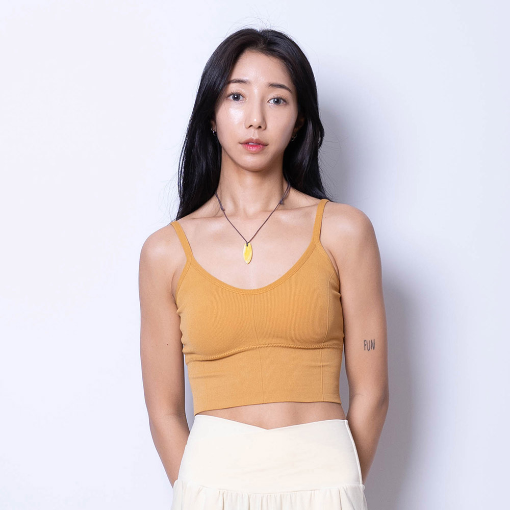 유주얼 노와이어 요가 브라탑 나시 편한 브라렛 요가탑 - 상세 이미지 3