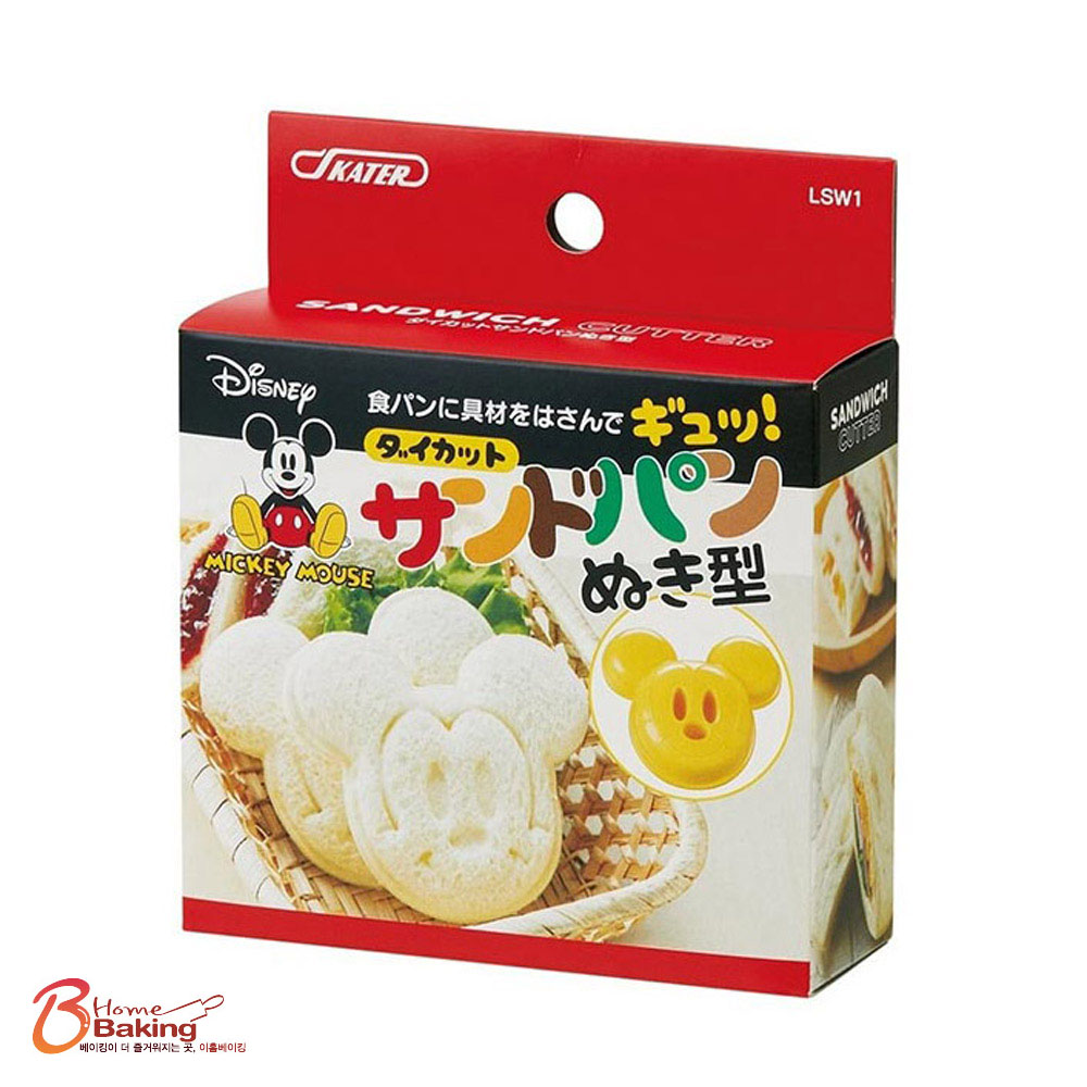 미키마우스샌드위치모양틀 식빵틀 한입간식 쿠키커터 식빵스탬프 유치원 소풍 피크닉 도시락 - 상품 이미지
