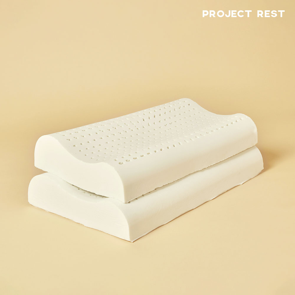 프로젝트쉼, 천연 라텍스 경추 기능성 숙면 수면 베개 스몰 2개